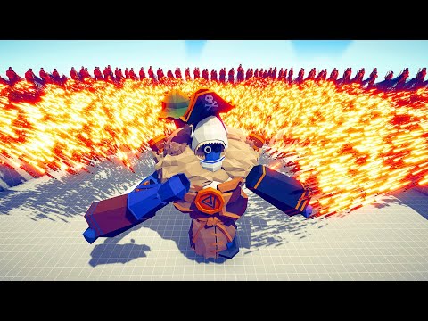 GIANT PIRATE TITAN vs 100x RANGED UNITS - Totally Accurate Battle Simulator TABS