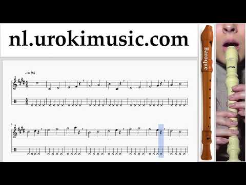 Blokfluitles (B.) Silvestre Dangond Nicky Jam - Cásate Conmigo Muzieknoten Cursus Deel#1 um-i374