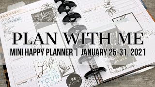 Plan with Me | Mini Happy Planner | January 25-31, 2021 #happyplanner
