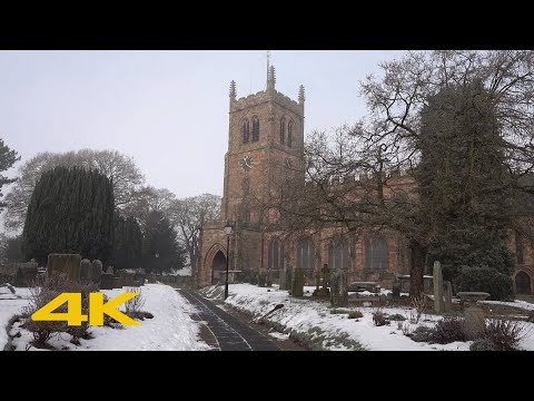 Eccleshall Walk: Town Centre【4K】
