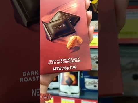 GODIVA CHOCOLATE🍫ROASTED ALMOND DARK CHOCOLATE#satisfying#sweets#asmr#shorts #chocolatelover#godiva