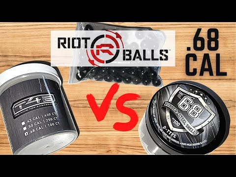 68 cal NYLON RIOT BALLS vs T4E RUBBER BALLS vs RUBBER-STEEL SHELLS