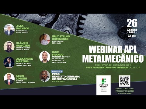 WEBINAR APL METAL MECÂNICO - IFSP Sorocaba IFSP SOR