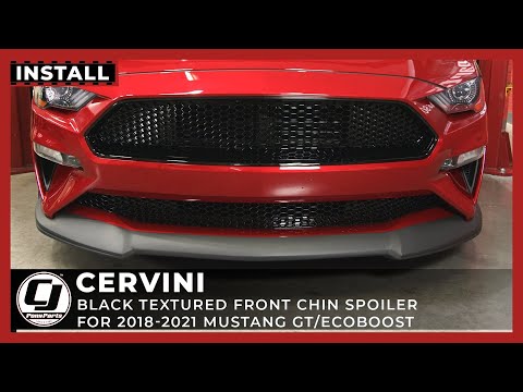 2018-2022 Mustang Install | Cervini Black Textured Front Chin Spoiler