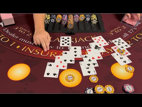 Blackjack | $25,000 Buy In | INTENSE High Stakes Blackjack Session! Triple Splits &amp; Lucky Hits!