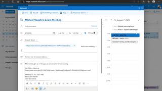Scheduling a Zoom Meeting in Outlook in Your Browser