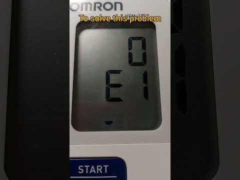 OMRON ERROR DISPLAY E1