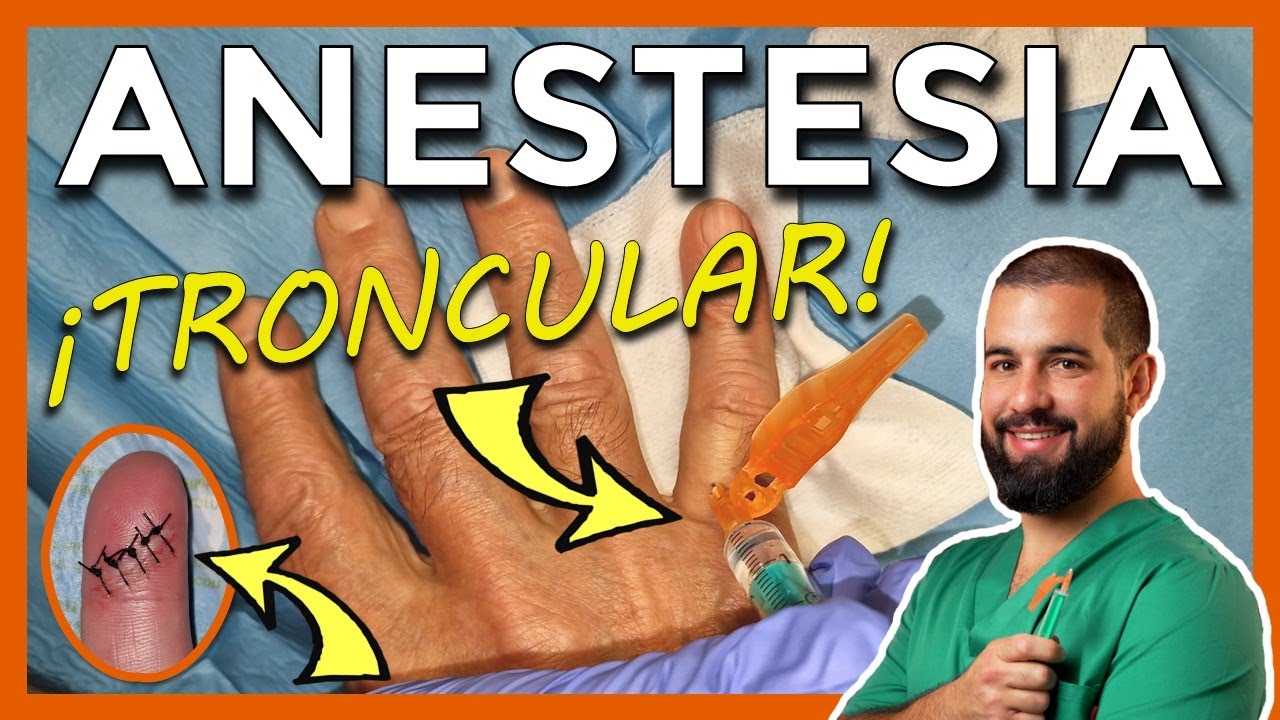 Cómo poner ANESTESIA para suturar un dedo. ANESTESIA TRONCULAR. Video REAL explicado
