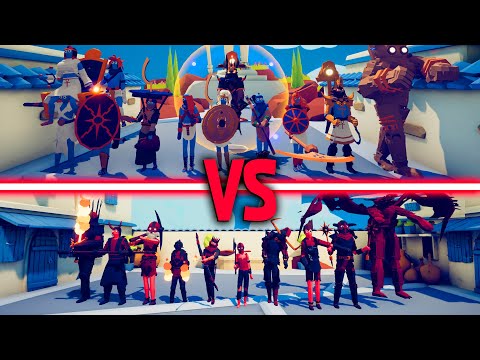 DLC FIRE TEAM vs EGYPT TEAM - Totally Accurate Battle Simulator | TABS