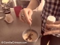 Vintage Camille Crimson Making A Cinnamon Coffee
