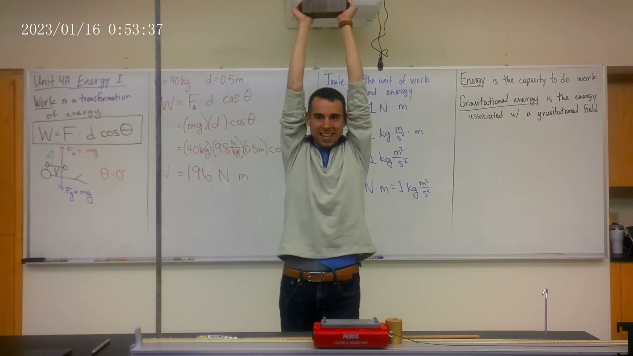 Unit 4A: Energy Lab (Class Session Video) - PHY110 Fall 2023