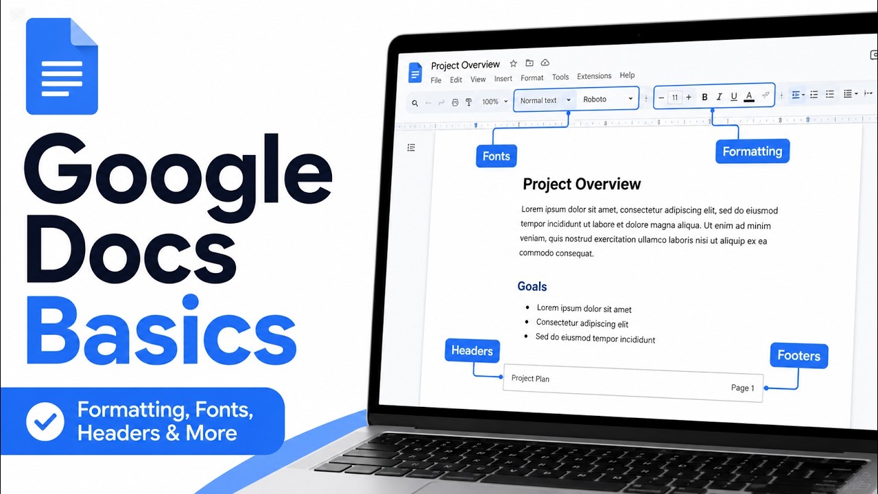 Google Docs Basics: Toolbar, Menus & Page Setup Tour
