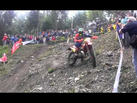 mattew phillips approaching last uphill @extreme test 1 wec rovetta Italy 2015 crash