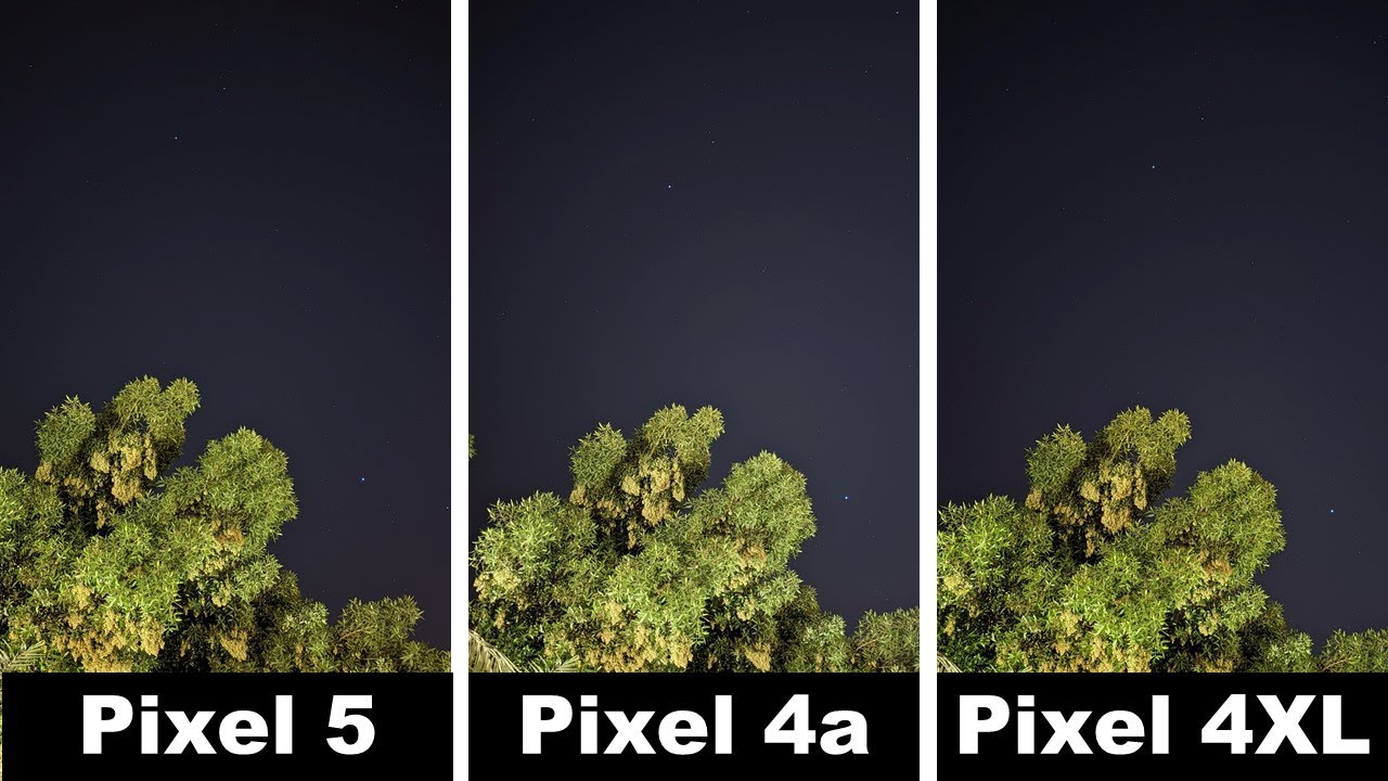 Pixel 5 vs 4a vs 4XL Gcam 8.1 - Night Camera Comparison - Photos, Cinematic Pan,  Locked & Active