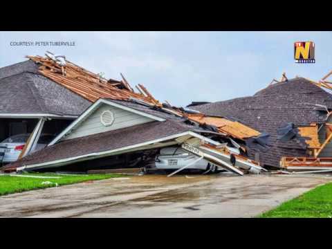 Tornado levels homes in Louisiana