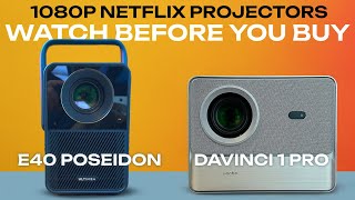Wanbo DaVinci 1 Pro VS Ultimea E40 Poseidon - QUICK COMPARISON - BUDGET NETFLIX CERTIFIED PROJECTORS