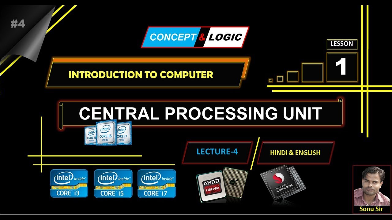 Central Processing Unit CPU Lecture 4  Lesson 1 Introducation To Computer of Computer