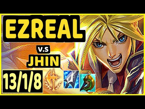 EZREAL vs JHIN - 13/1/8 KDA BOTTOM ADC GAMEPLAY - EUW Ranked MASTER