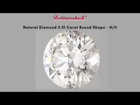 Lot De 3 Diamants Naturels - 1.05 Ct Total - Ronds - Couleurs G/H - Pureté I3 - Certifiés GWLab