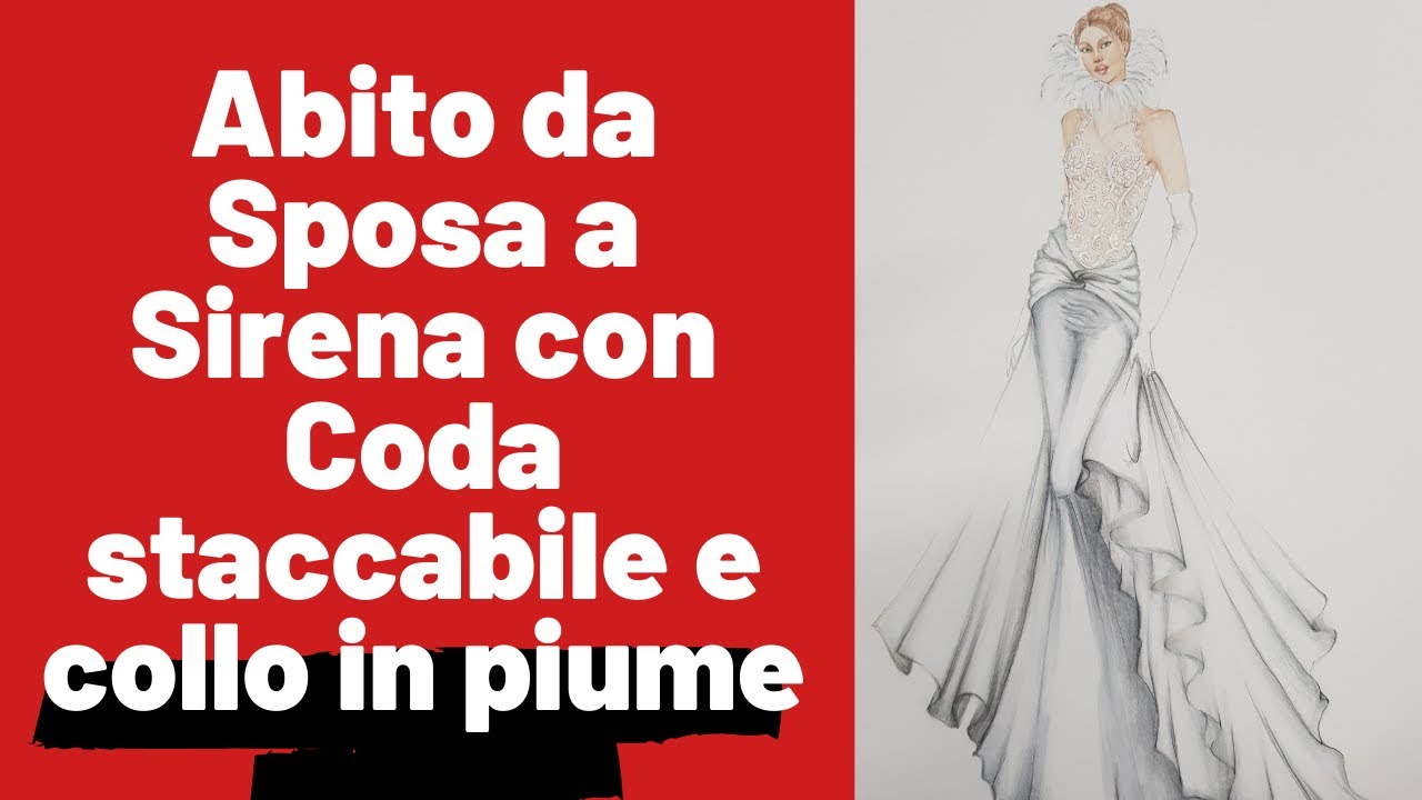 Watch Now Abito Da Sposa a Sirena con coda Staccabile Abito Da Sposa a Sirena con coda Staccabile