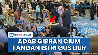 Adab Gibran Disorot, Tangkupkan Kedua Tangan hingga Tak Ragu Membungkuk Cium Tangan Istri Gus Dur