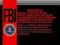 Red FBI Screen And Blue Warning Screen