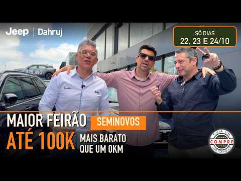 FEIRÃO JEEP 1.000 SEMI NOVOS 2025  SUV ATÉ R$100.000 MAIS BARATO Q UM KM COMMANDER COMPASS RENEGADE