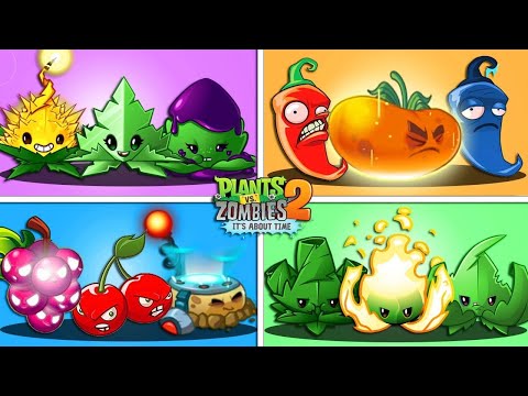 4 Team Plants MINT vs BOOMB Battlez - Who Will Win - Pvz 2 Team Plant vs Team Plant