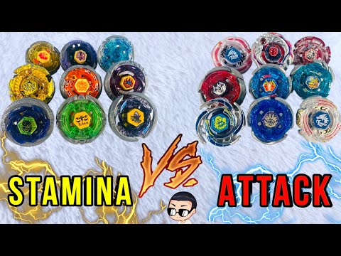 Best ATTACK Beyblades vs Best STAMINA Beyblades!! (WHO WINS?)