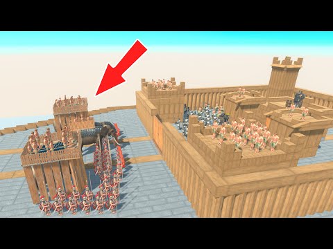New Siege Towers & War Elephant vs Fort Ancient Army in Animal Revolt Battle Simulator