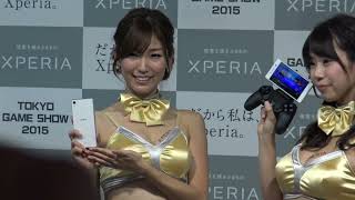 東京ゲームショウ2015 XPERIAブース コンパニオン金  4K