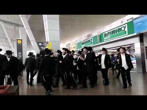 התמימים בריקודים בשדה התעופה