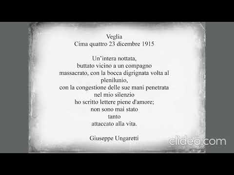 Poesie in Musica: Giuseppe Ungaretti - Veglia
