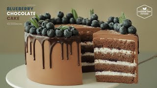 블루베리 초코 케이크 만들기 : Blueberry Chocolate Cake Recipe | Cooking tree