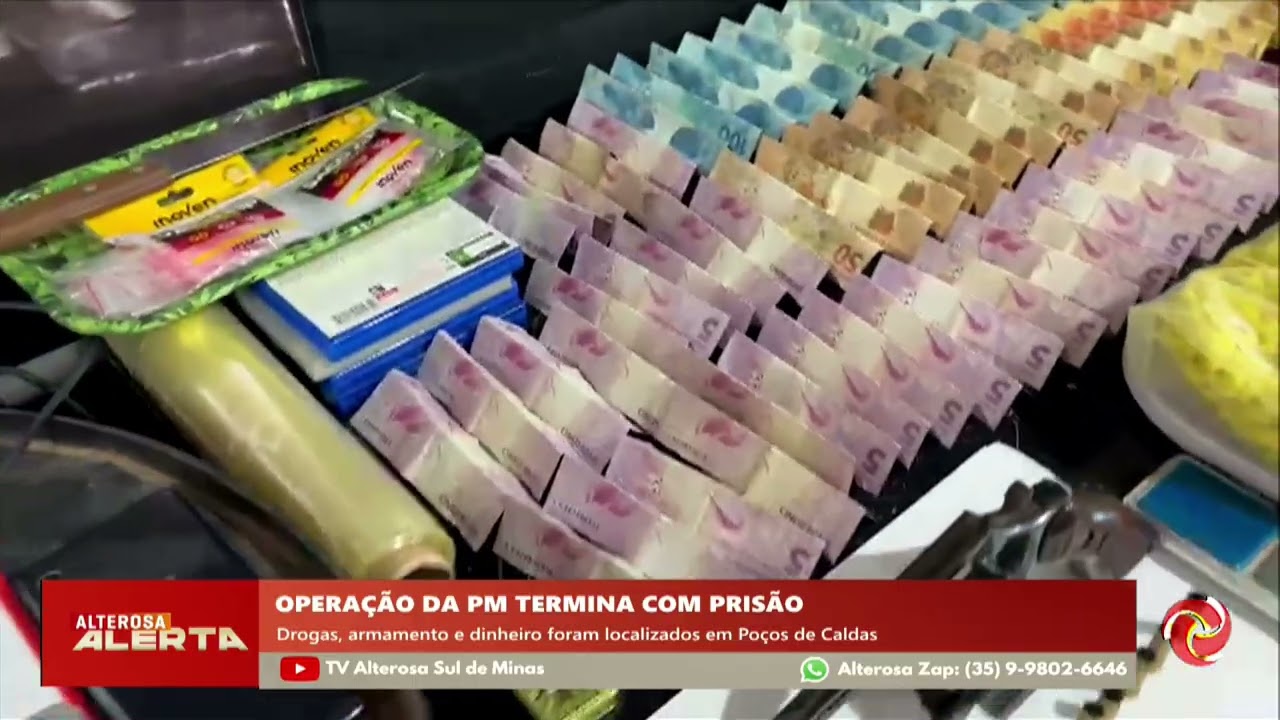 Tráfico por 'delivery' e arma de fogo em Poços de Caldas