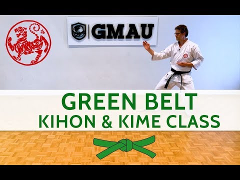 Shotokan Karate Class - 6th Kyu Green Belt - Kime and Kihon Class thumbnail