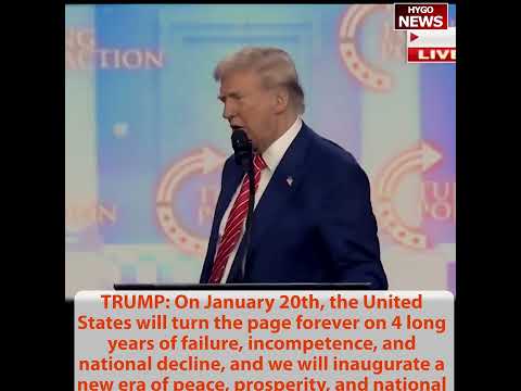 Trump: only two genders, new era of peace, prosperity & greatness, common-sense, WOKE HAS TO STOP