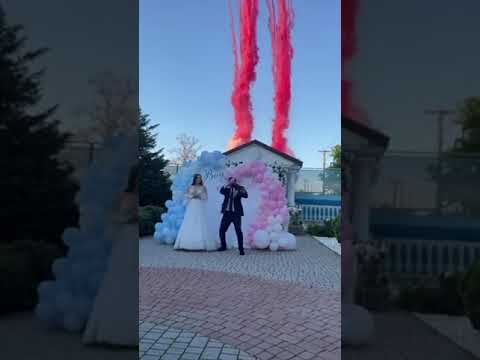 Дневной фейерверк для Гендер Пати Красный Дым 25 выстрелов - фото 1 - id-p1914023802