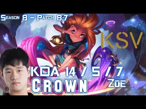 KSV Crown ZOE vs EKKO Mid - Patch 8.7 KR Ranked