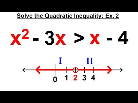 Algebra Ch 29 Quadratic Rational Inequalities 1 of 15 What is a Quadratic Inequality