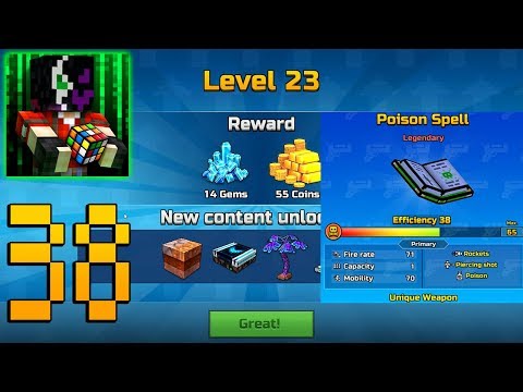 Pixel Gun 3D - Gameplay Walkthrough Part 38 - Level 23,Poison Spell