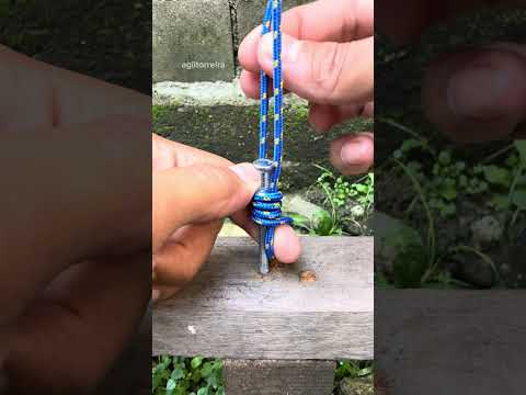 Tying on a rope like this, convenient and firm #knot #knotskill #tehnik