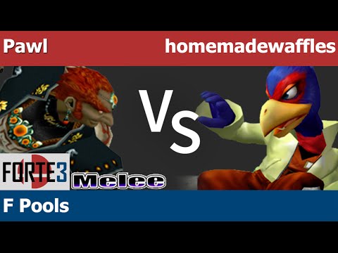 Forte 3 Melee - Pawl (Ganon) vs homemadewaffles (Falco) - F Pools