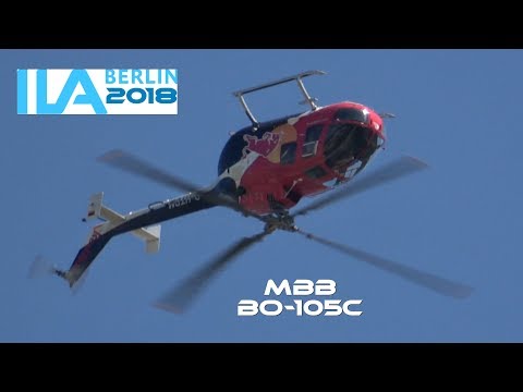 4Kᵁᴴᴰ Red Bull Bo-105 Pilot Shows Crazy Aerobatic Stunts @ ILA Berlin 2018