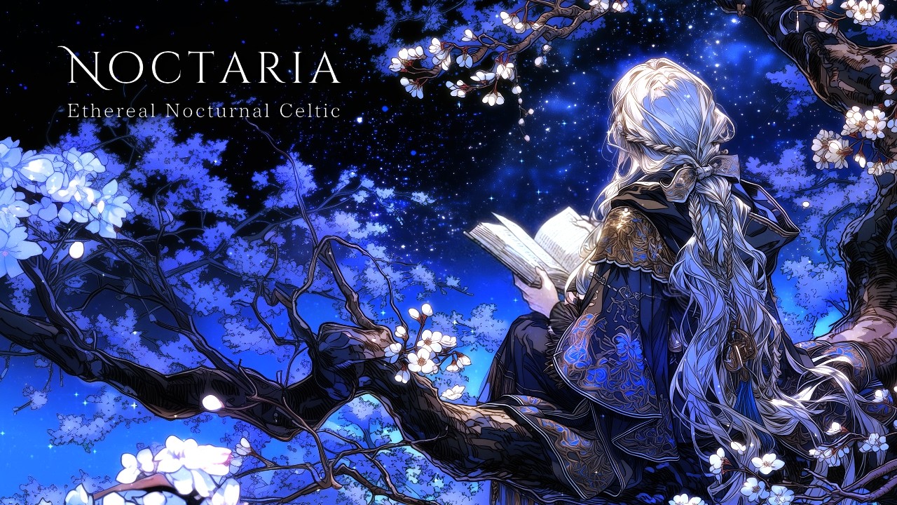 The Silver Witch and Her Spellbook Among Cherry Blossoms | Celtic Fantasy Music for Deep Sleep