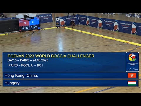 Poznań World Boccia Challenger 24.08.2023. HONG KONG vs. HUNGARY (BC4)