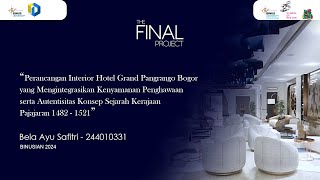 Perancangan Interior Hotel Grand Pangrango Bogor  yang Mengintegrasikan Kenyamanan Penghawaan  serta Autentisitas Konsep Sejarah Kerajaan  Pajajaran 1482 – 1521