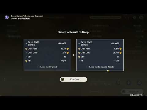 [Genshin Impact] Try the new artifact reshape feature