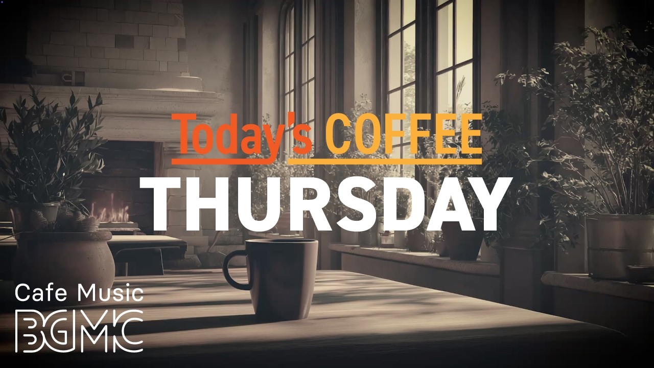 THURSDAY COFFEE: Cozy Fireplace Jazz & Bossa Nova ☕ Relaxing Café Music for Work, Study & Sleep