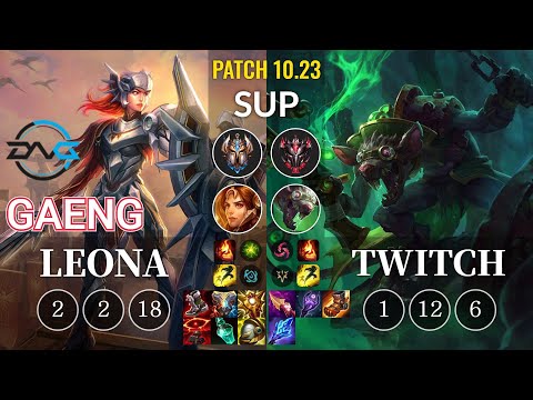 DFM Gaeng Leona vs Twitch Sup - KR Patch 10.23